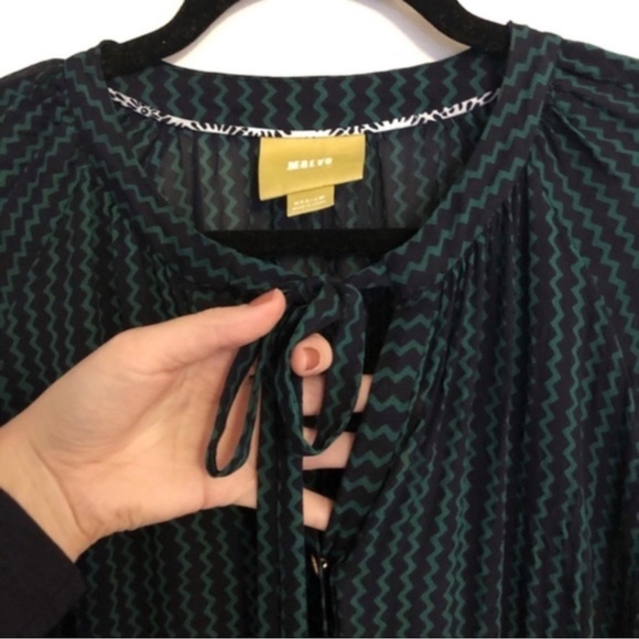 Anthropologie Maeve Tie Front Blouse - Picture 2 of 7